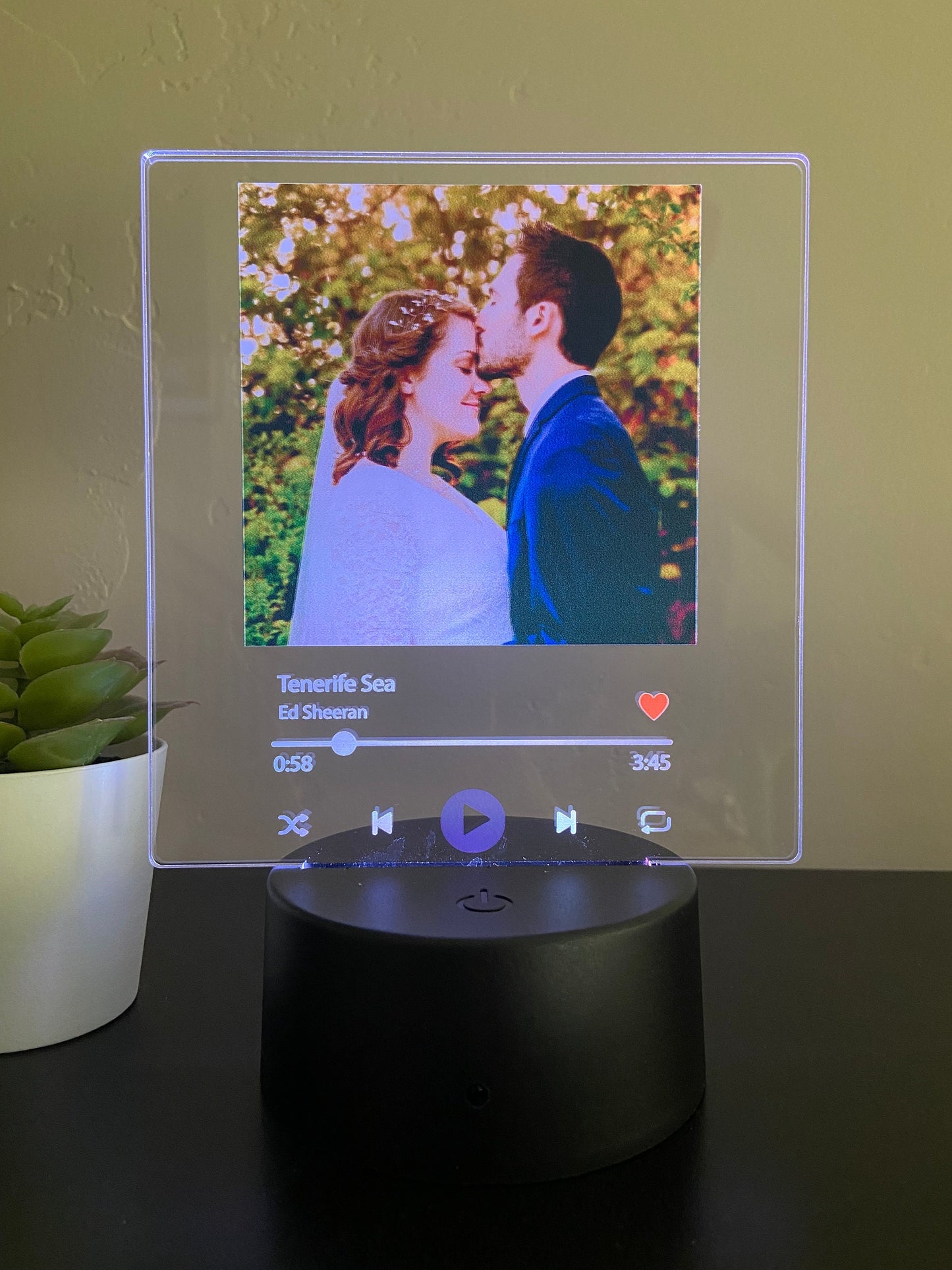 Custom LED Photo Spotify Song Plaque Light