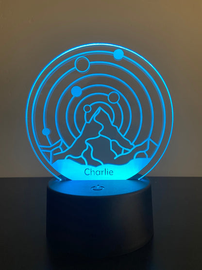 Personalized Mountain Astro LED Nightlight