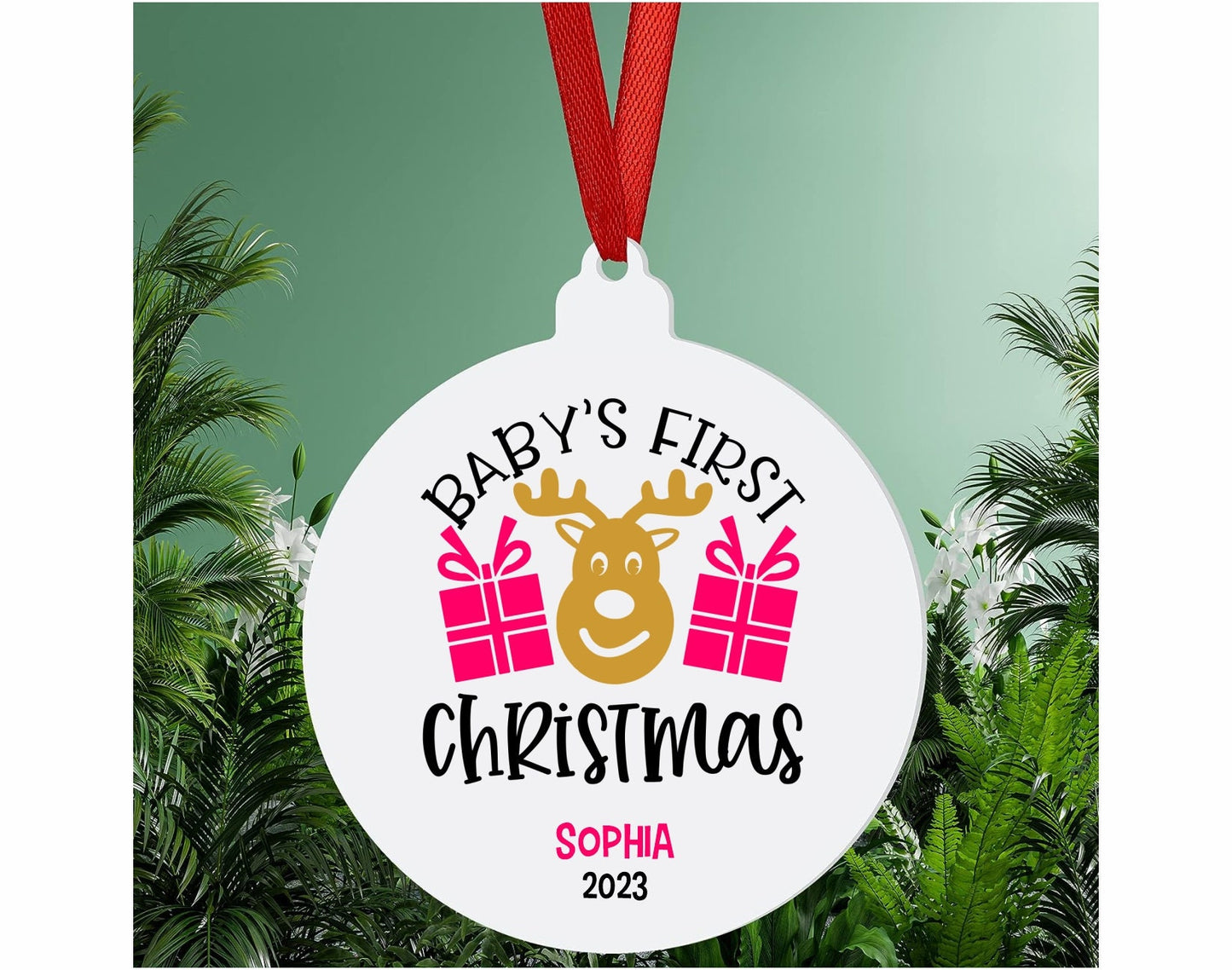 Personalized Baby's First Christmas Ornament 2023